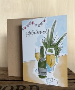 Wenskaart gefeliciteerd